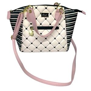 Betsey Johnson Handbag/crossbody black/light pink hearts